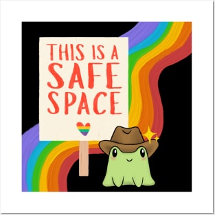 Rainbow Cowboy Frog - Safe Space Posters and Art